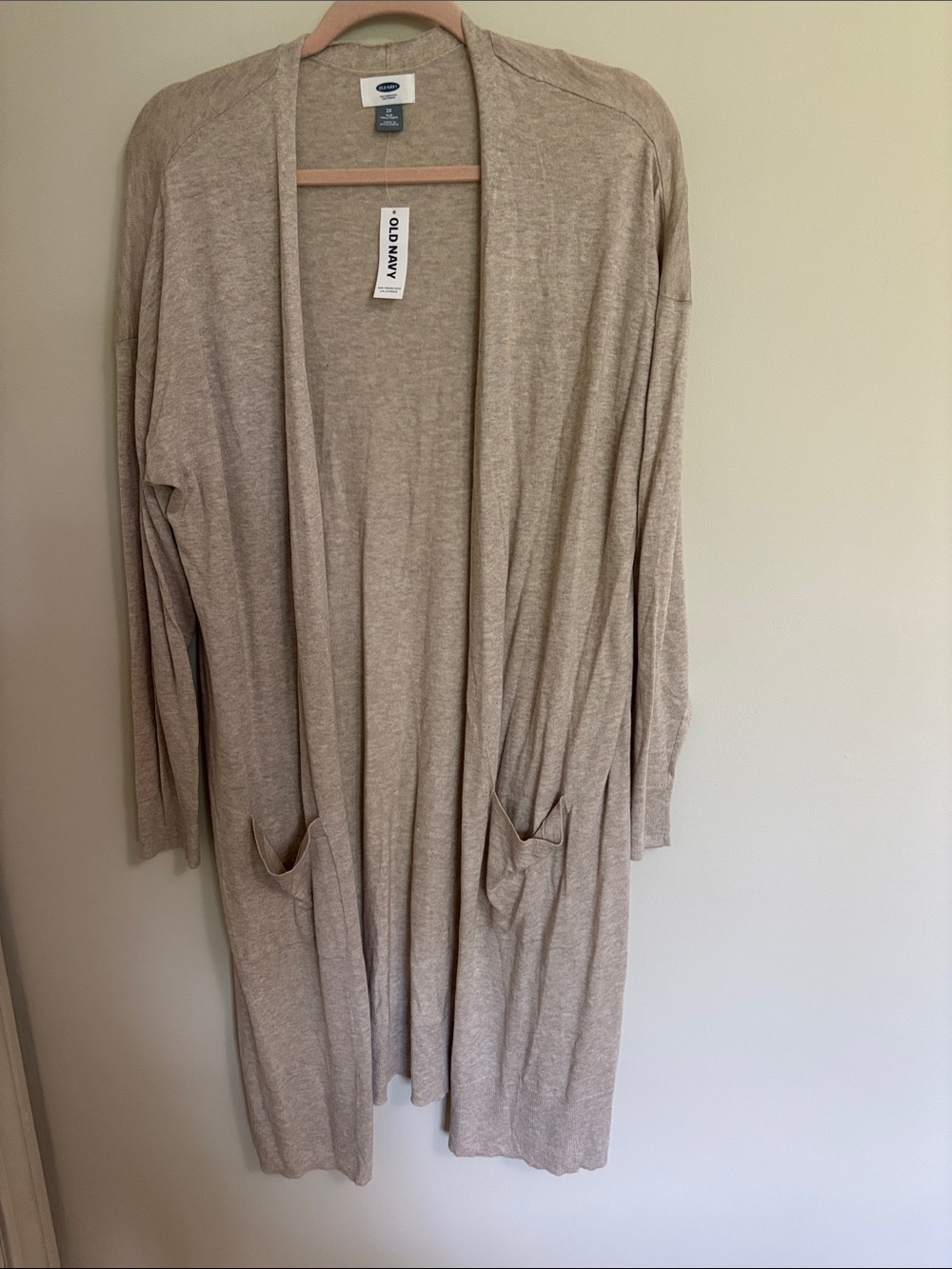 Old Navy Plus-size Women's Open-Front Leightweight Long Cardigan - Taupe Beige